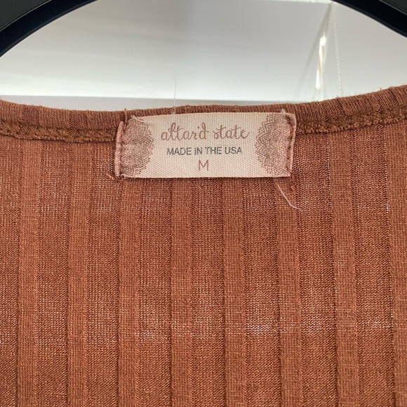Altar'd State Rust Ribbed Cardigan - Picture 2 of 4